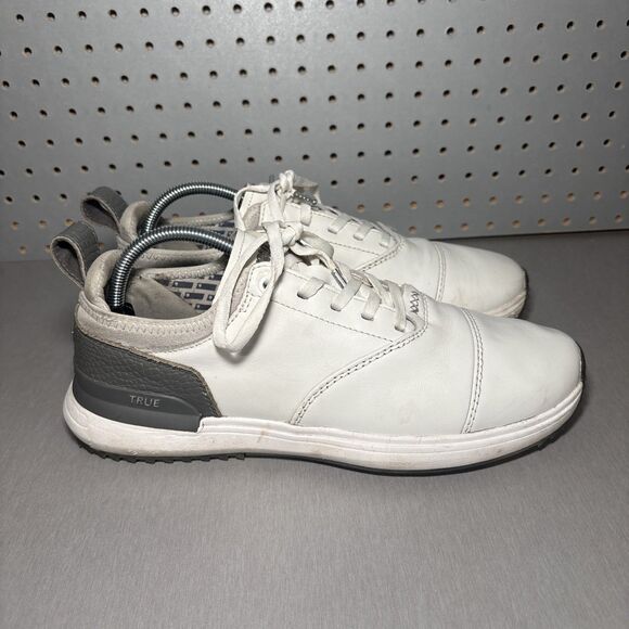 Other - True Linkswear Lux Pro Tour Golf Shoes Mens Sz 11 White Gray Leather Spikeless